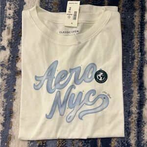 Aeropostale Classic Crew Tee - White and Blue